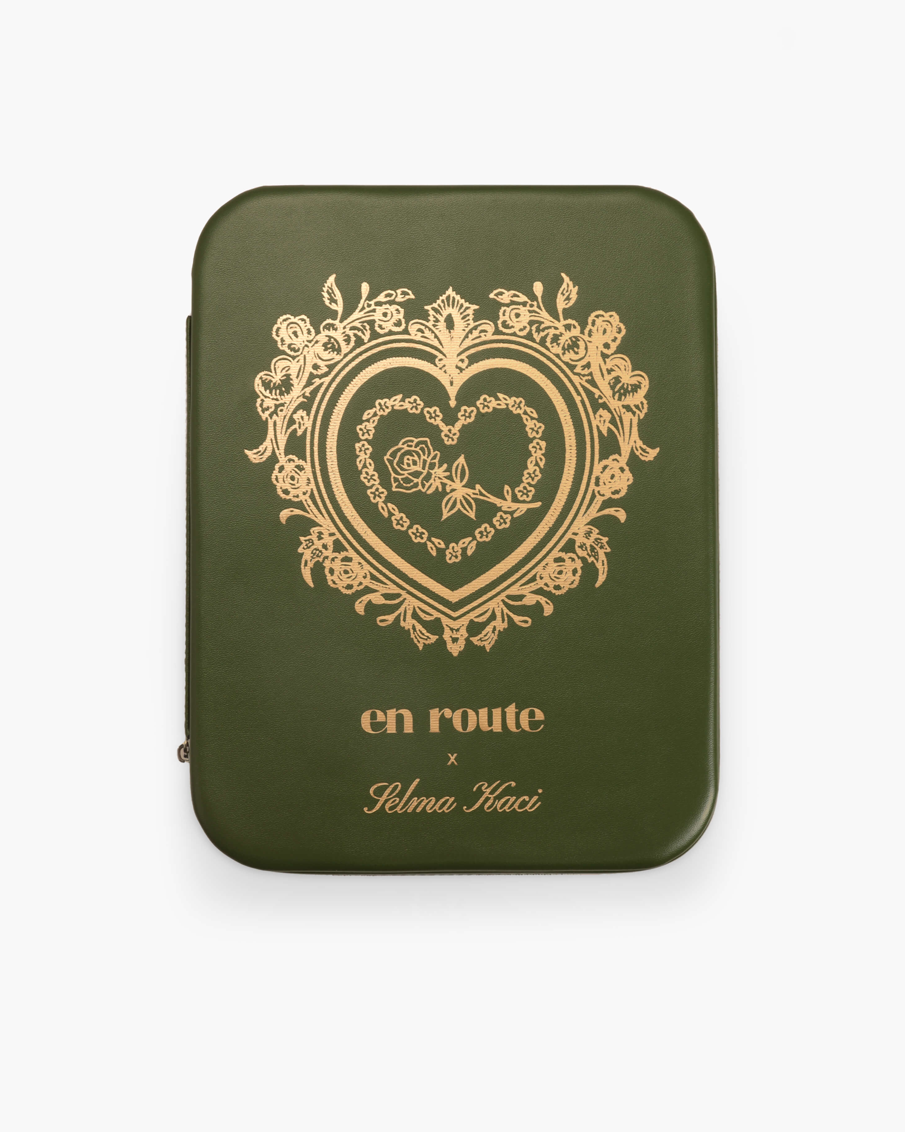 Isola Heart Jewelry Box in Olive en route jewellery