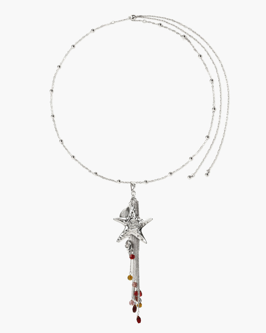 Seaside Nomad Starfish Necklace in Silver en route jewellery