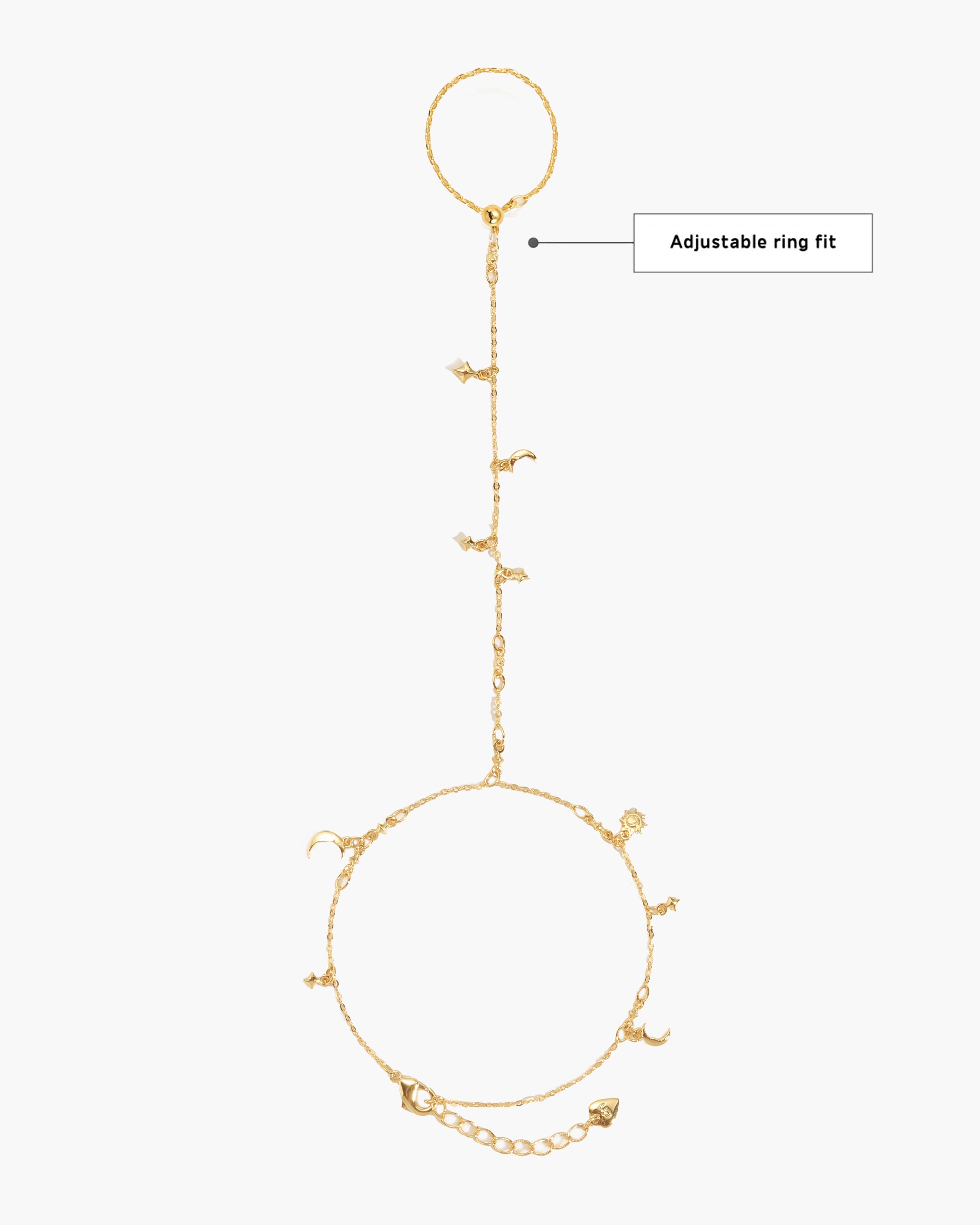 Lyra Hand Chain Bracelet en route jewellery