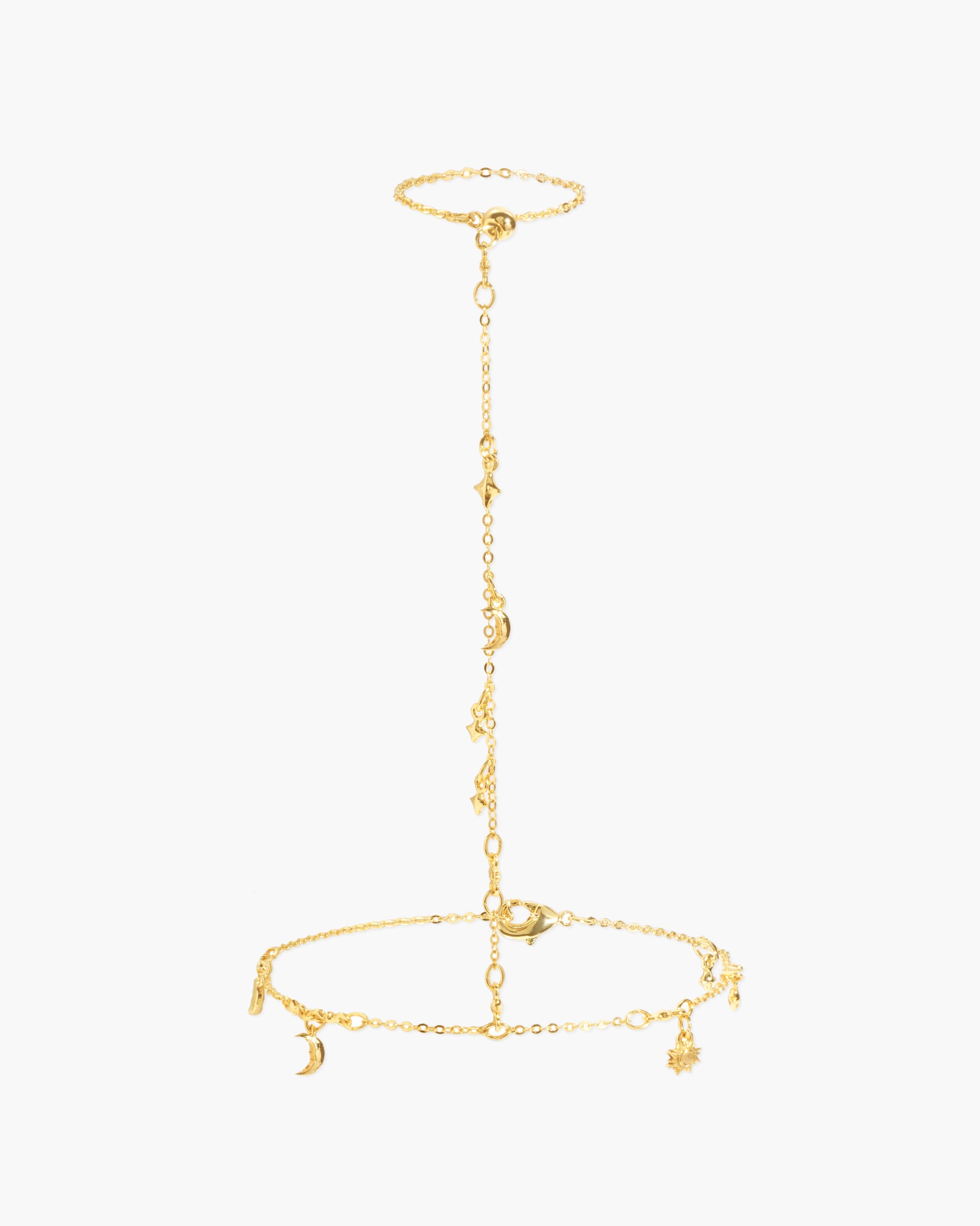 Lyra Hand Chain Bracelet en route jewellery
