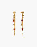 Golden Hush Beaded Tassel Earrings en route jewellery