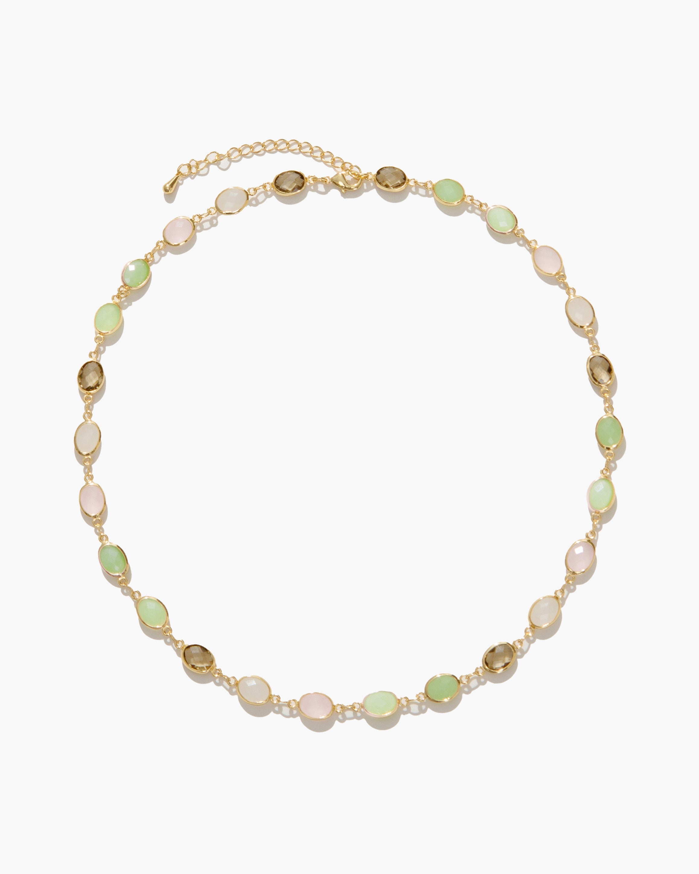 Whimsical Romance Stone Necklace in Silver en route jewellery