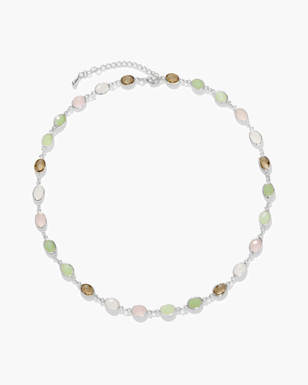 Whimsical Romance Stone Necklace in Silver en route jewellery