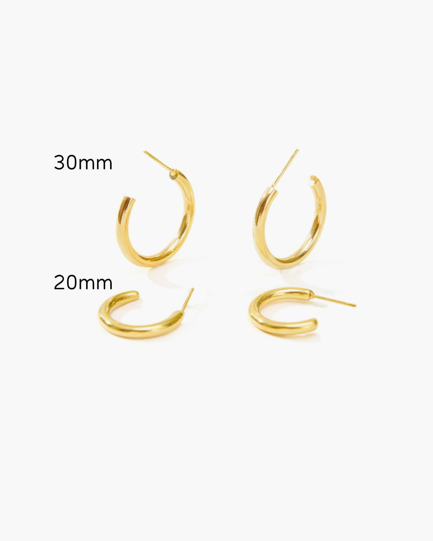 Gold 30mm Endless Hoop Earrings