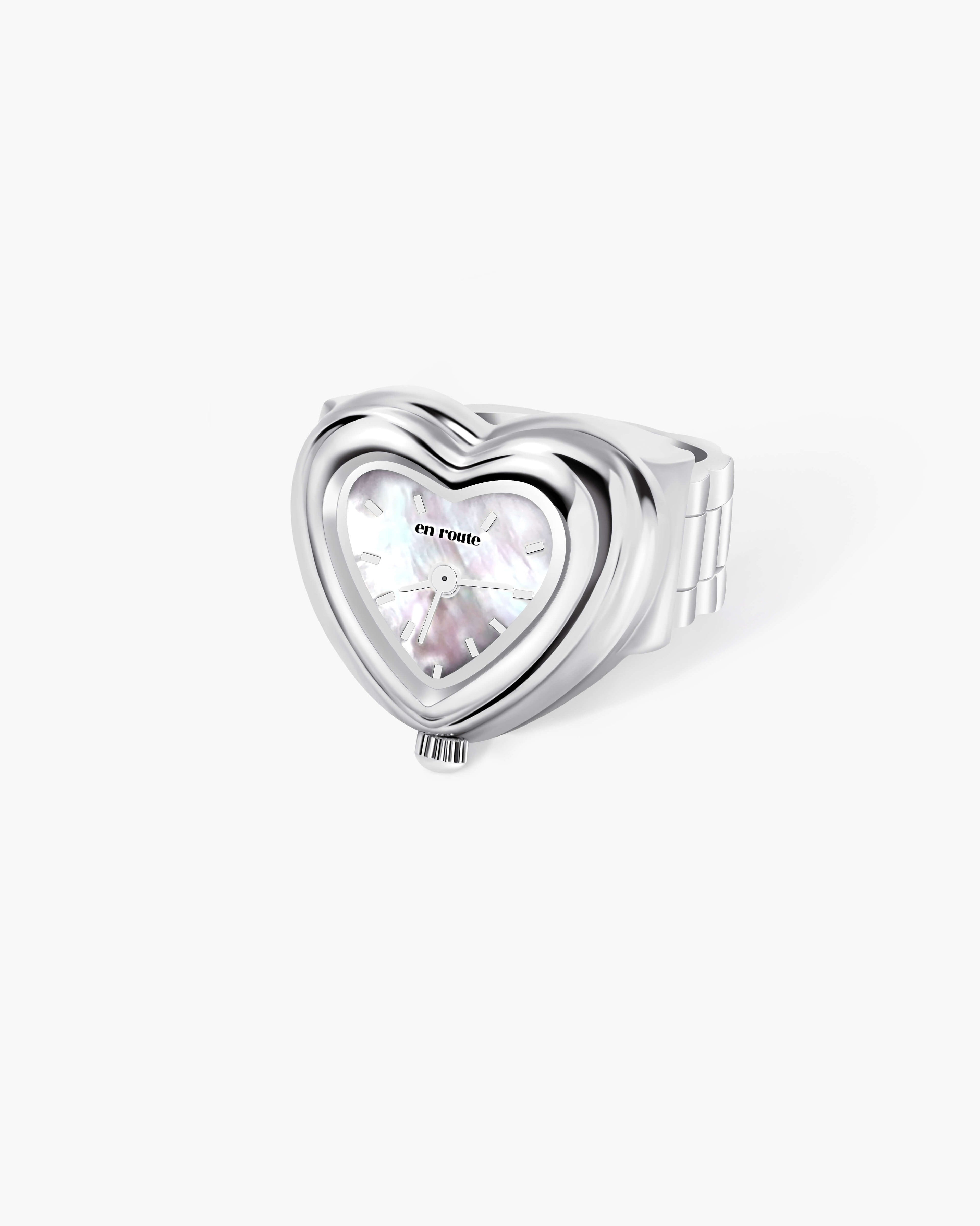 City Heart Watch Ring in Gold en route jewellery