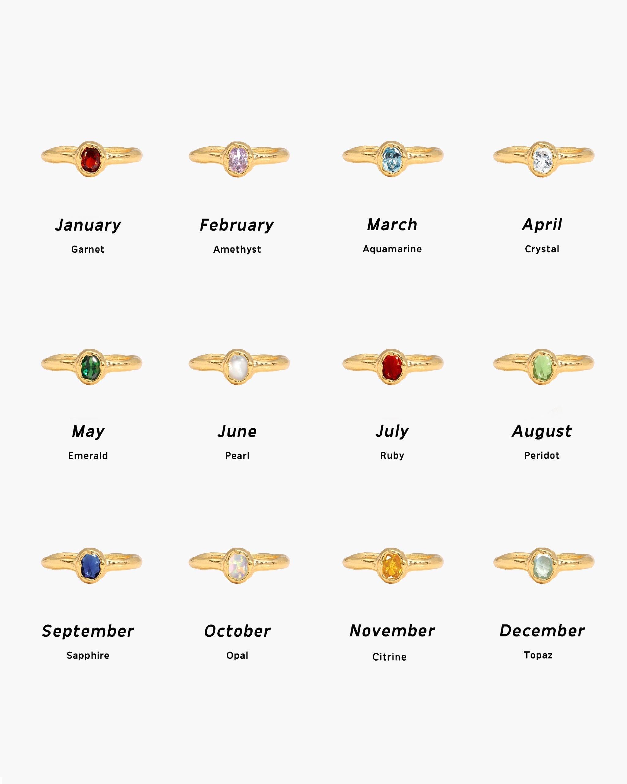 Birthstone Ring in Gold - June en route jewellery