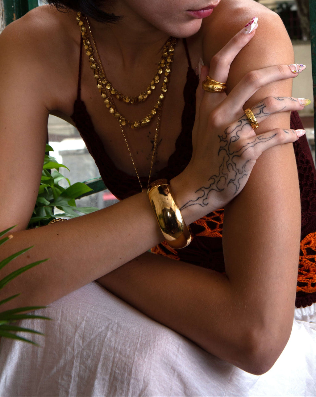 Gold Chunky Bangle