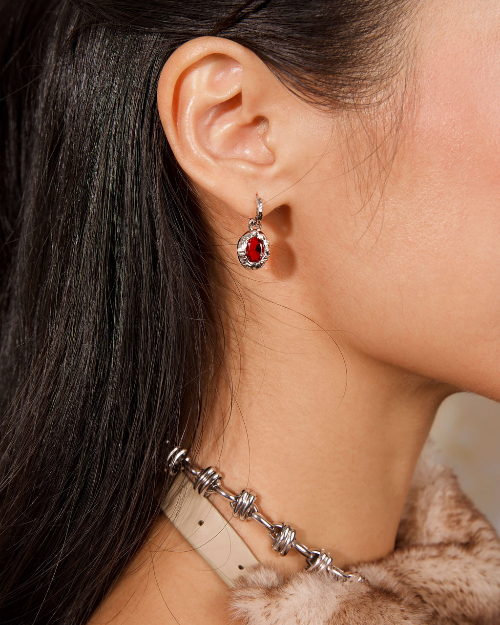 Birthstone Earrings in Silver en route jewellery