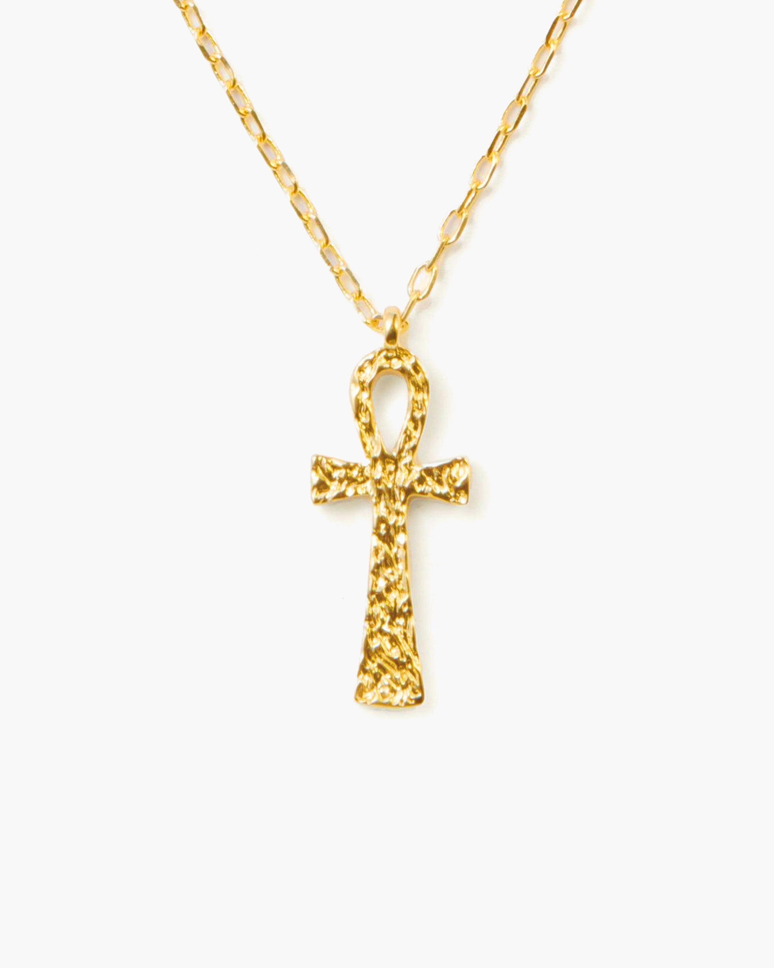 Textured Ankh Necklace