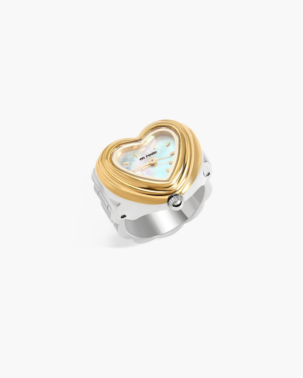 City Heart Two-Tone Watch Ring en route jewellery