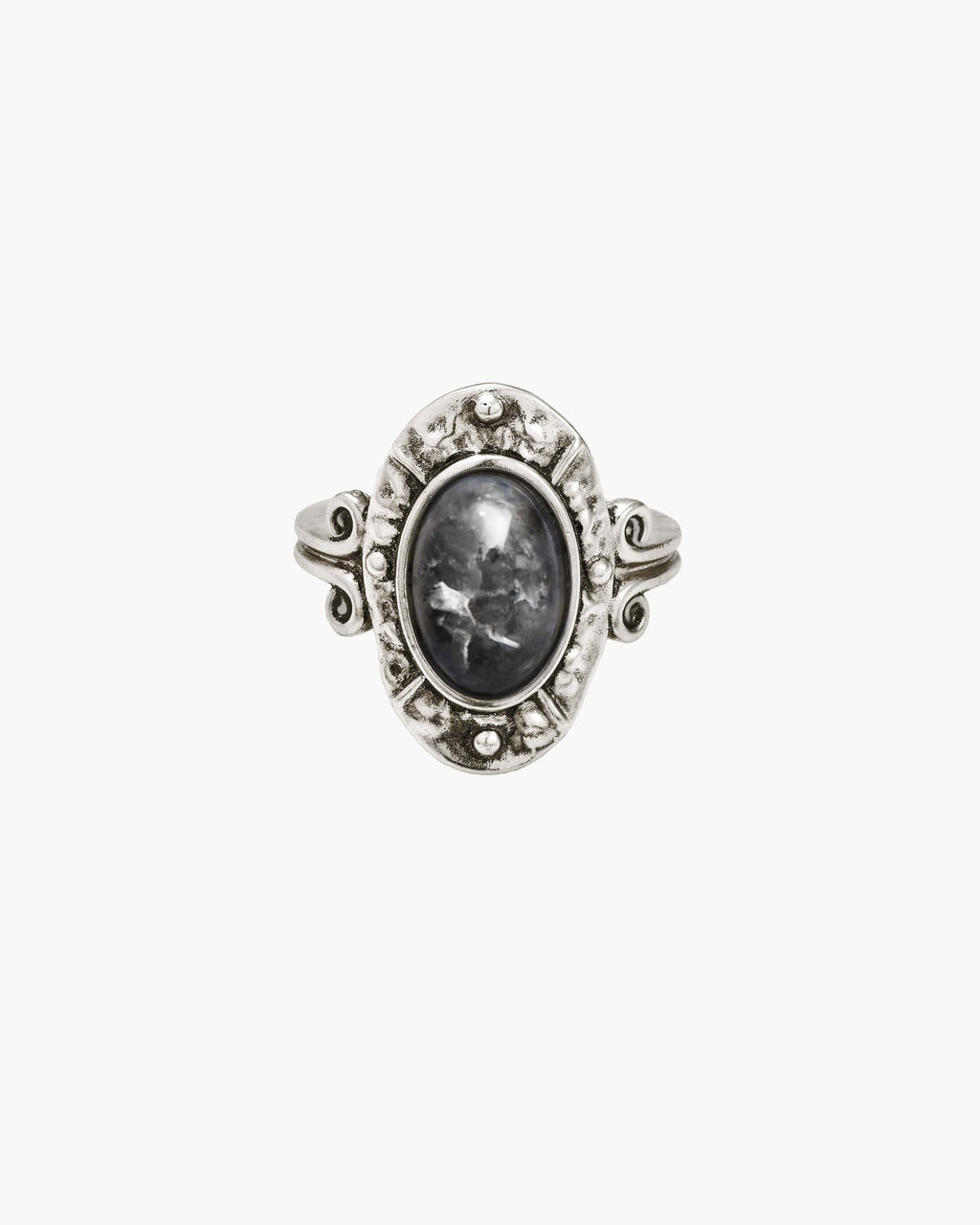 Lunar Veil Moss Agate Ring en route jewellery