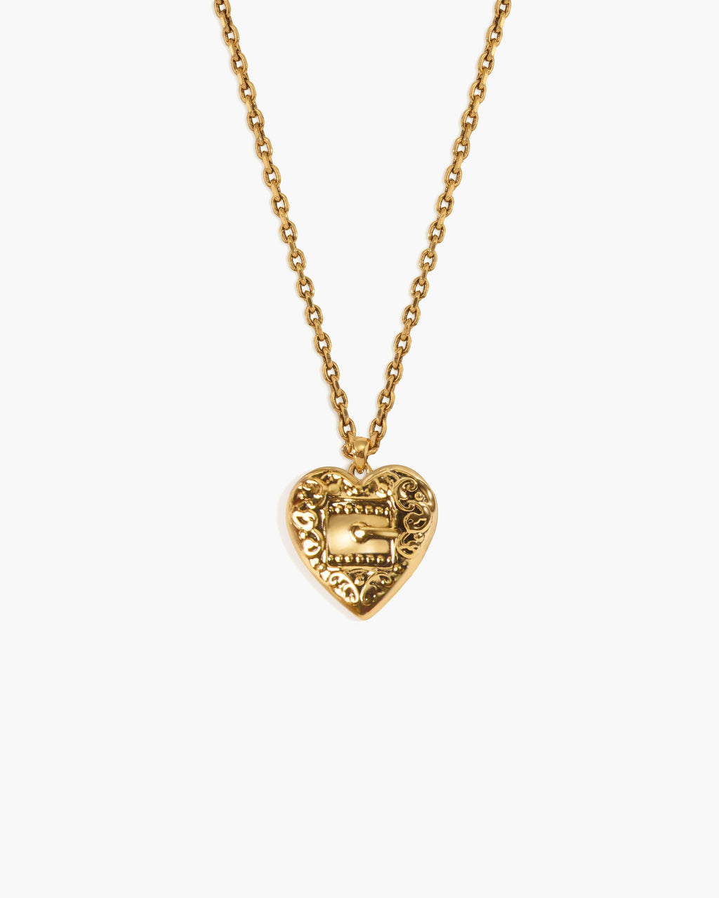 Belted Heart Necklace en route jewellery