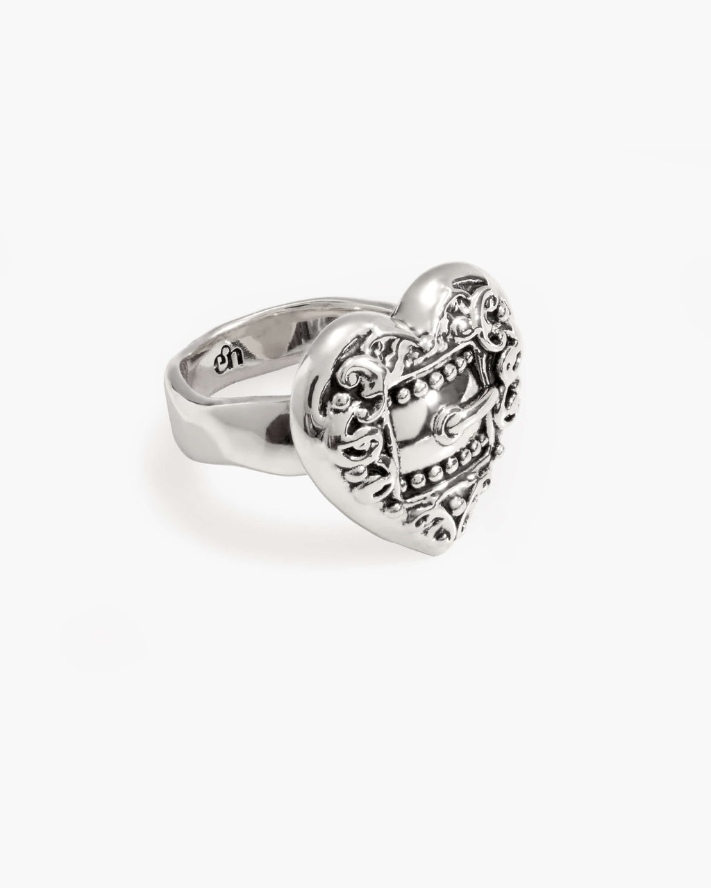 Belted Heart Ring in Silver en route jewellery