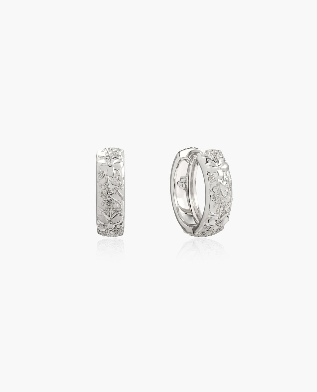 Serenade of Orchid Hoops in Silver en route jewellery