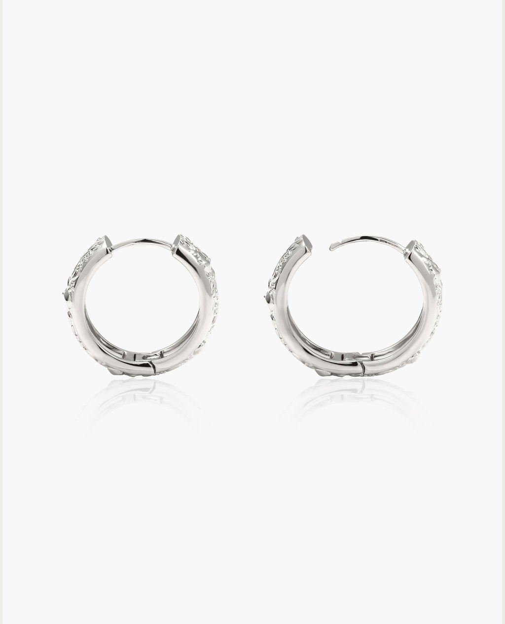 Serenade of Orchid Hoops in Silver en route jewellery