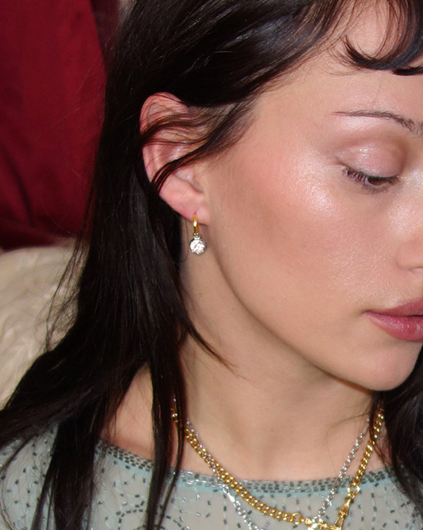 Georgian Detachable Two-tone Hoop Earrings en route jewellery