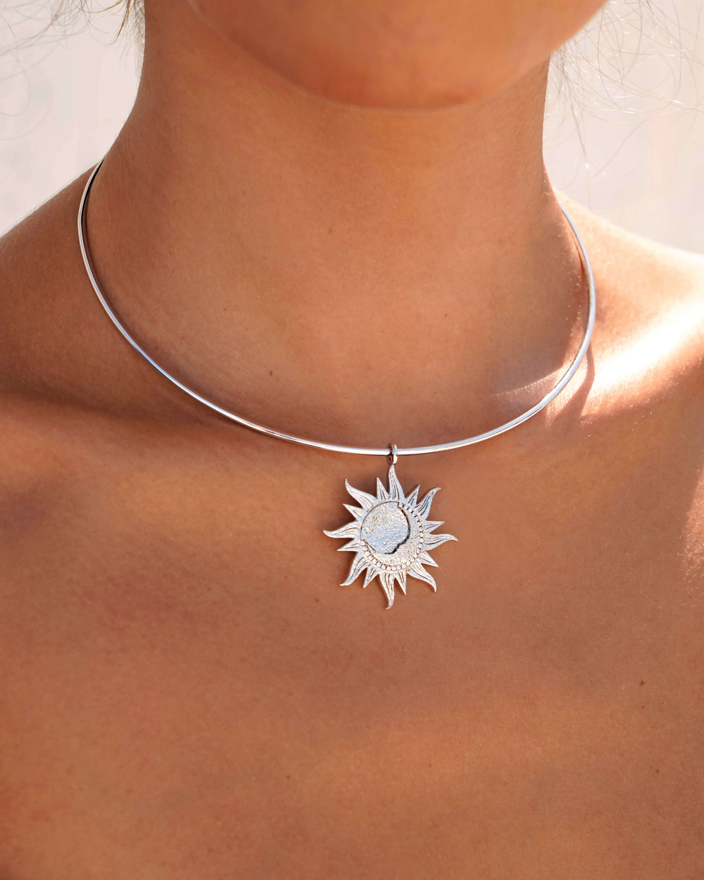 Astra Choker Necklace in Silver en route jewellery