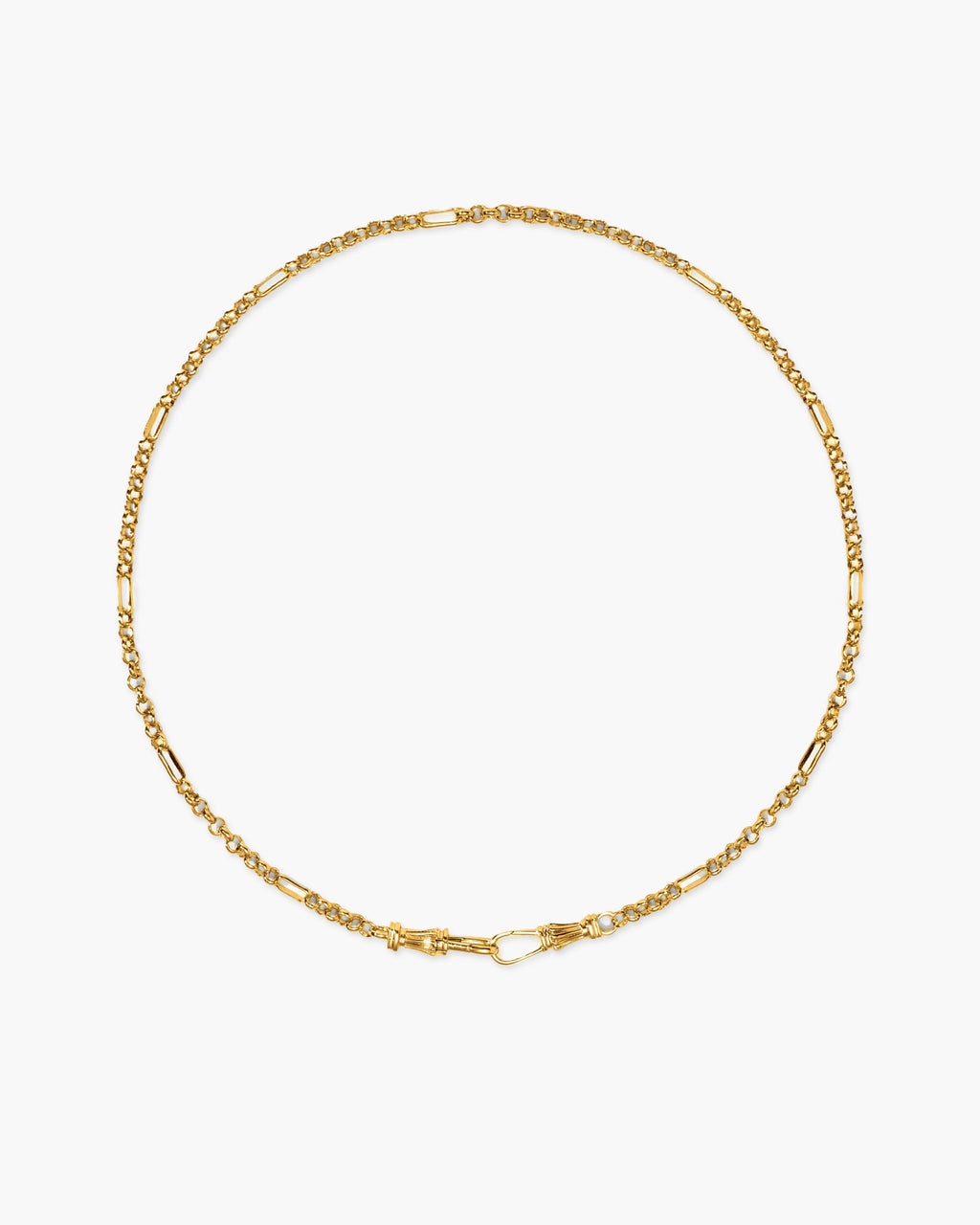 Deco Clasp Chain Necklace in Gold en route jewellery
