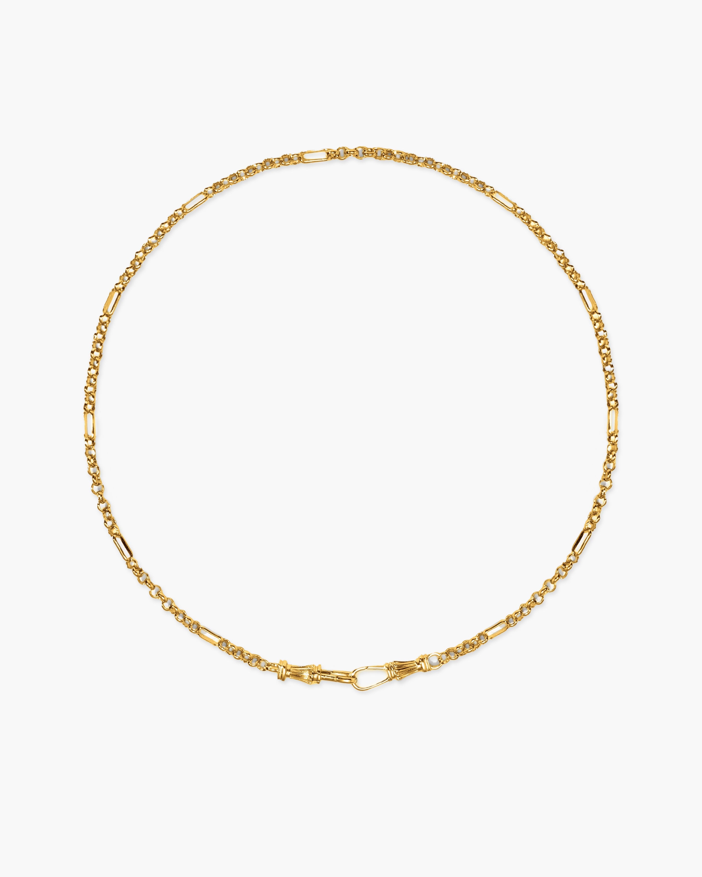 Deco Clasp Chain Necklace in Gold en route jewellery