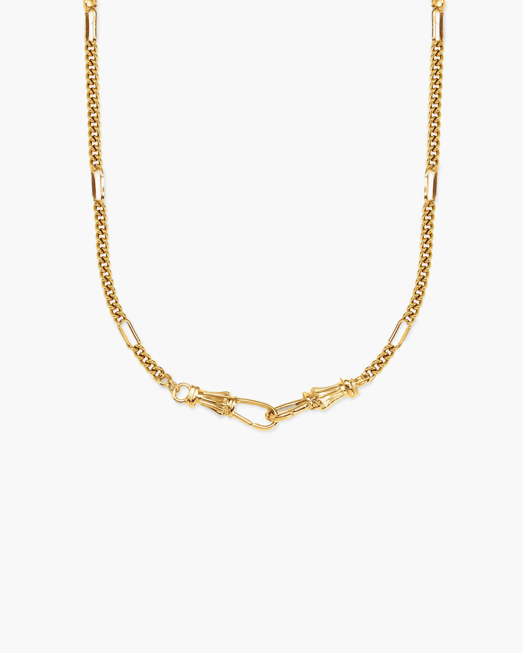 Deco Clasp Chain Necklace in Gold en route jewellery