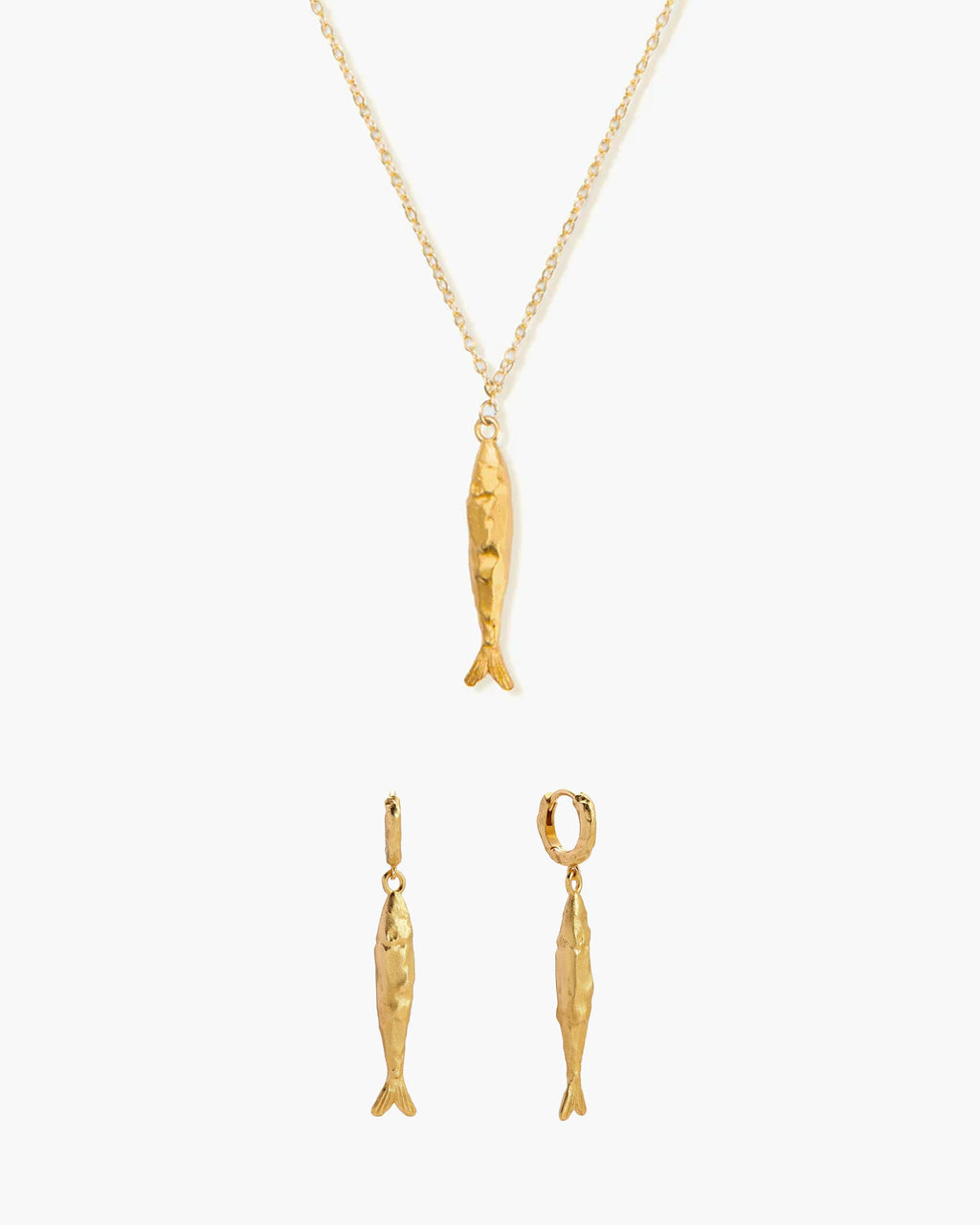 Anchovy Necklace & Earrings Set en route jewellery