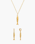 Anchovy Necklace & Earrings Set en route jewellery