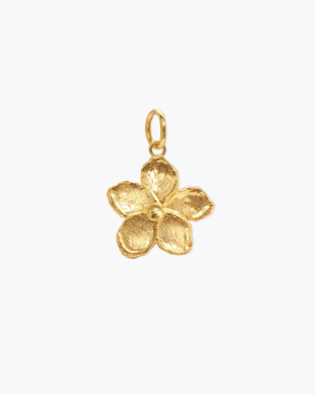 Textured Floral Pendant in Gold en route jewellery