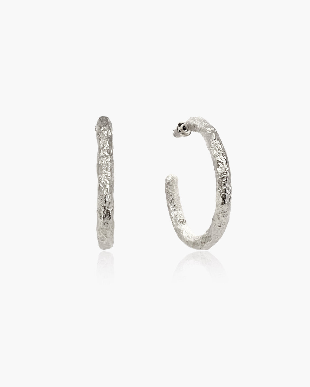 Jenny Large Hoop Earrings in Silver