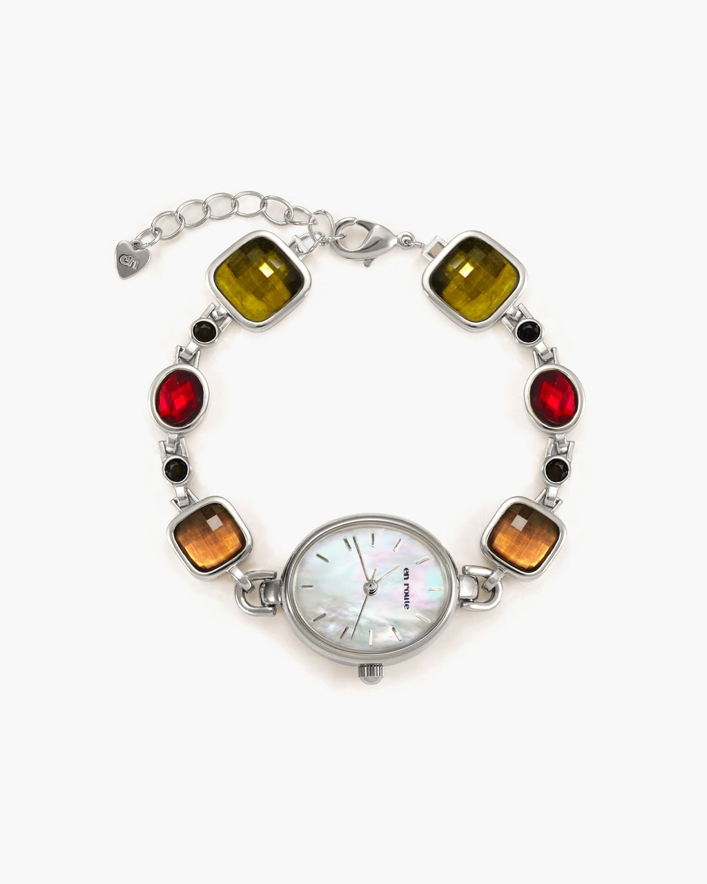 Harmonic Hour Multicolored Watch Bracelet in Silver en route jewellery