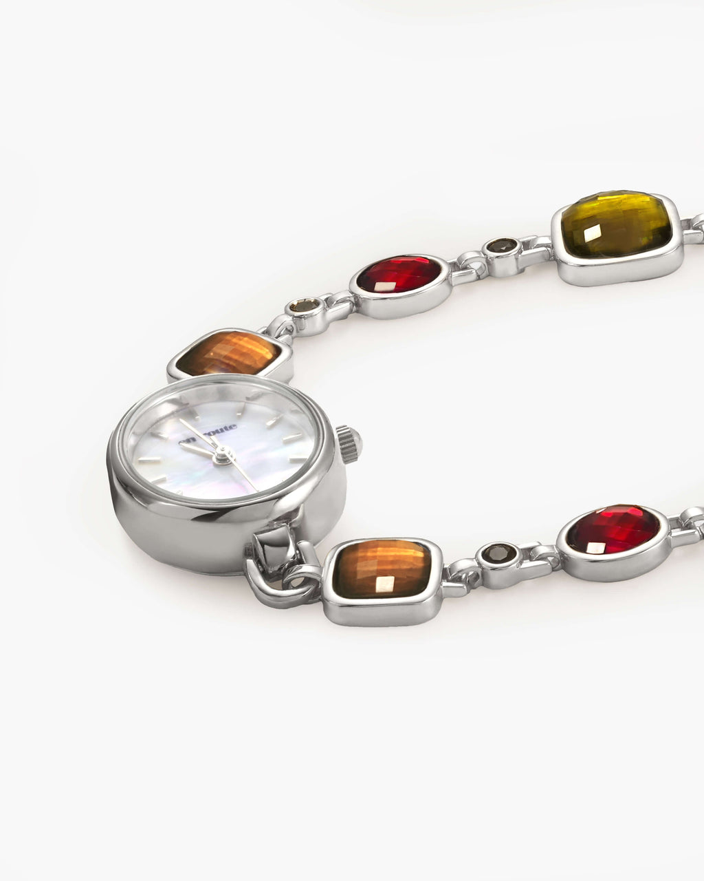 Harmonic Hour Multicolored Watch Bracelet in Silver en route jewellery