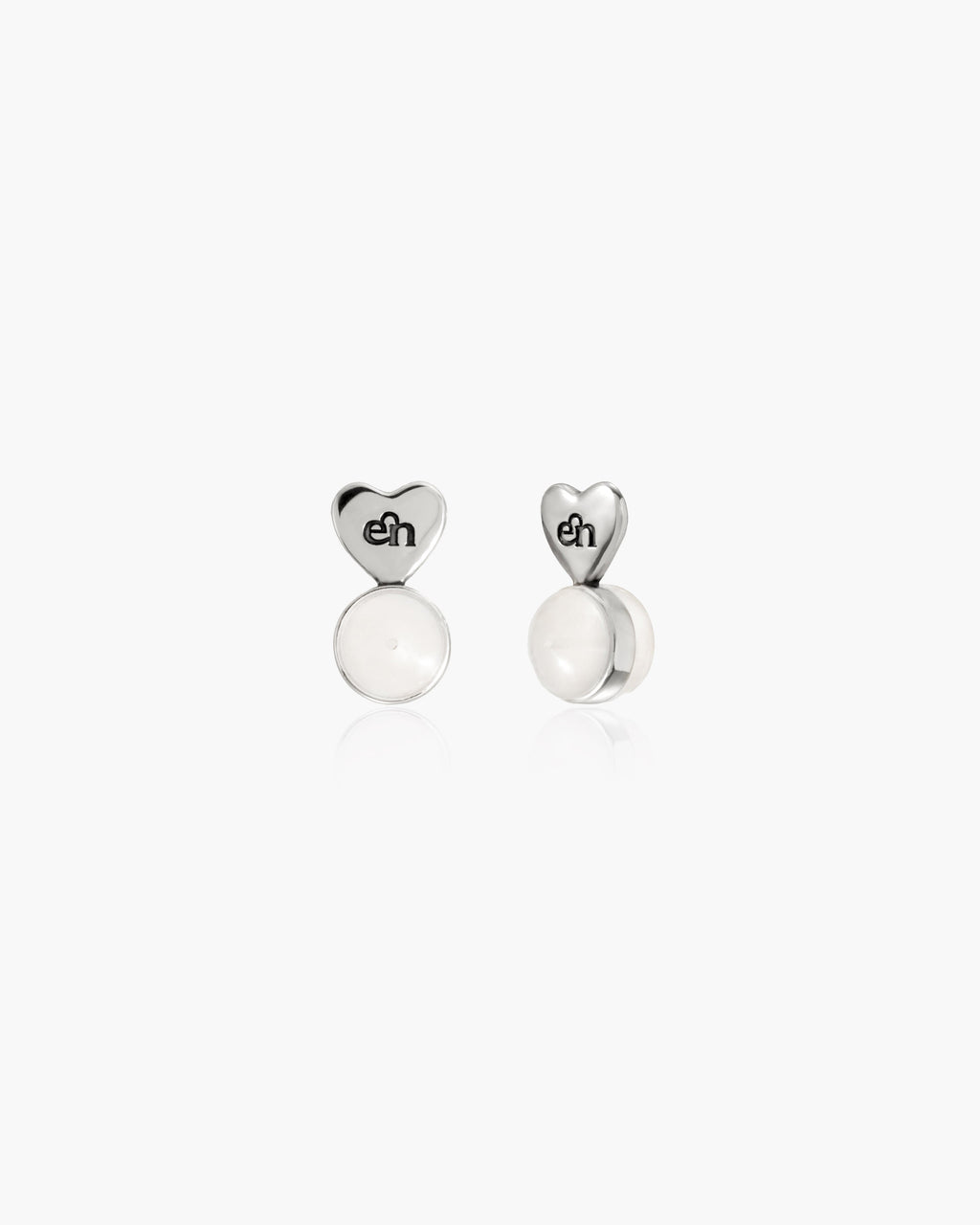 Silver Heart-shaped Earring Back Lifters en route jewellery