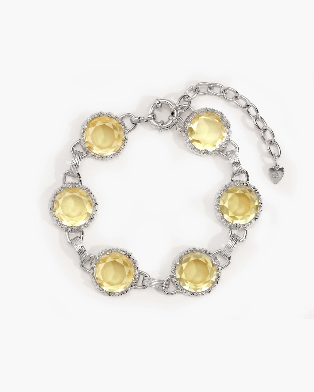 Honey Quartz Bracelet in Silver en route jewellery
