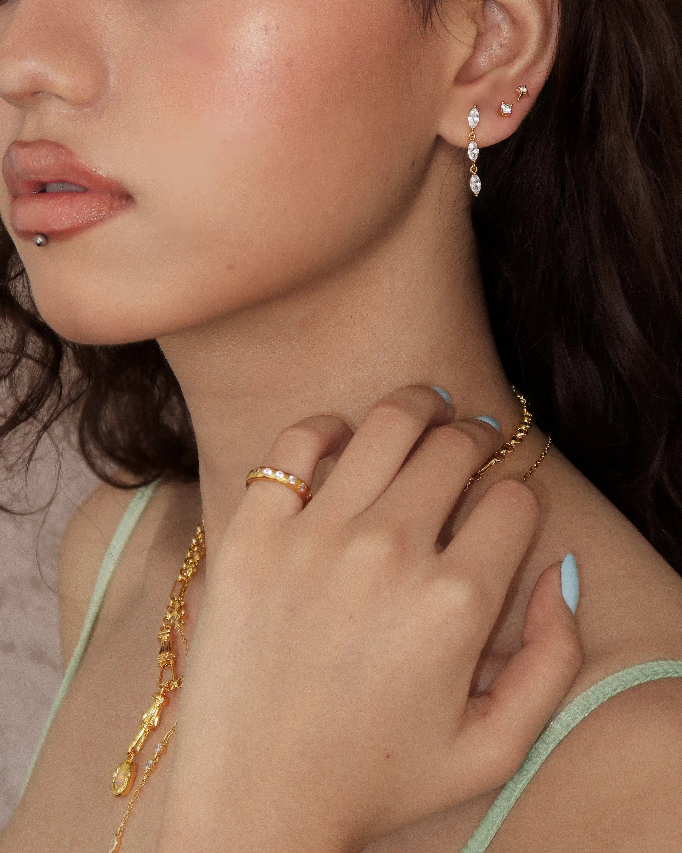 Crystal Marquise Earrings en route jewellery