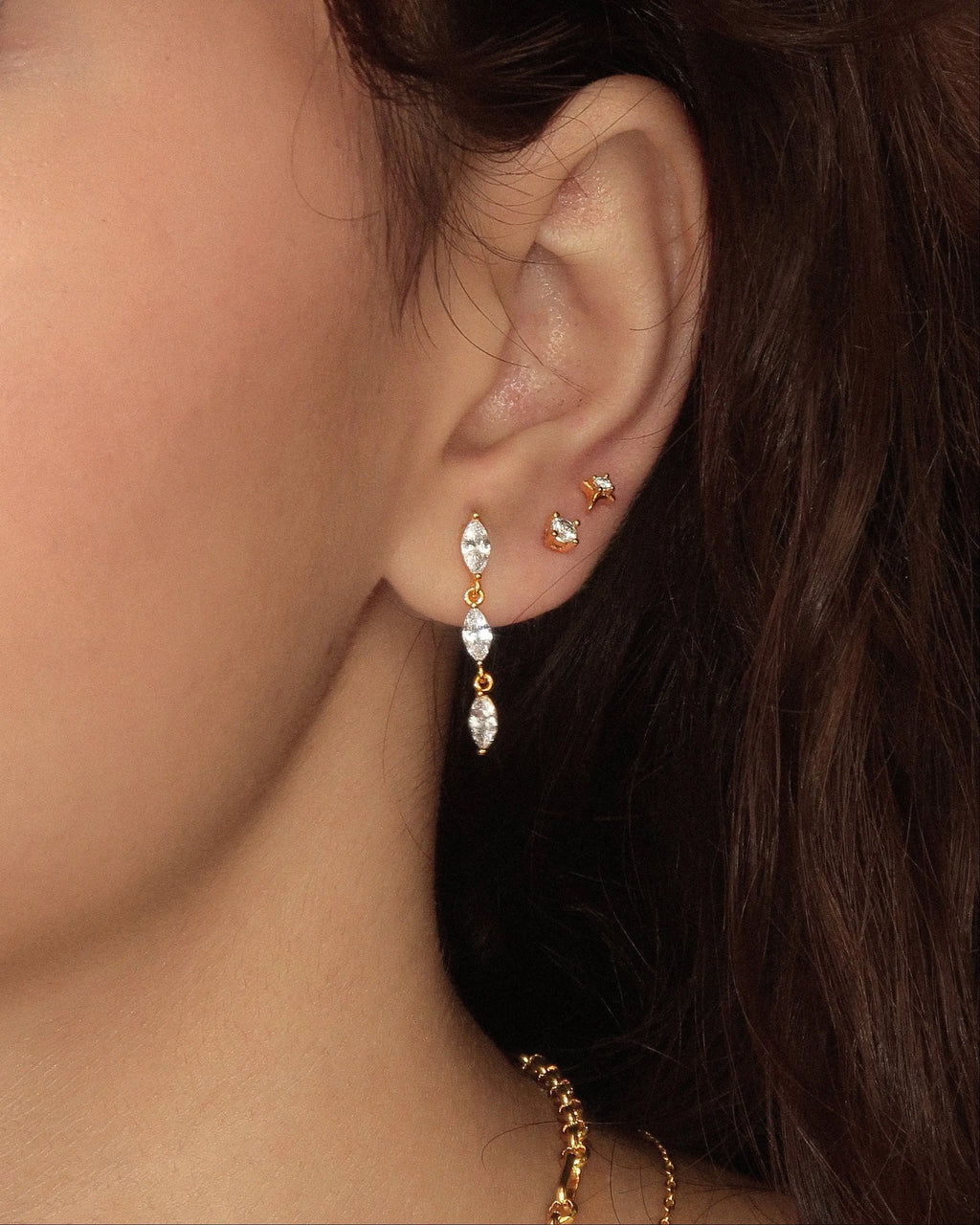 Crystal Marquise Earrings en route jewellery