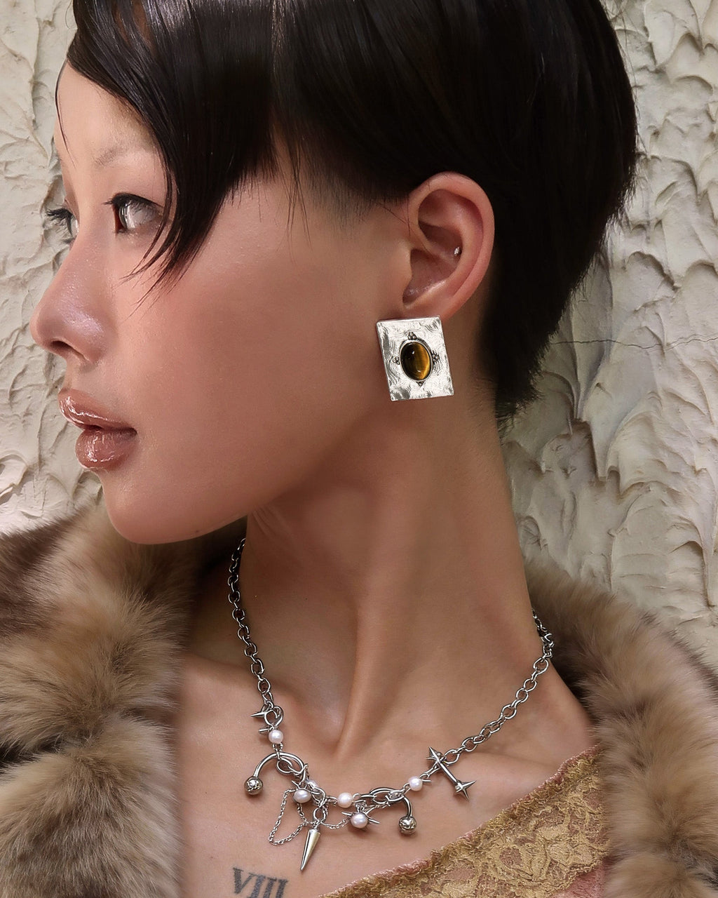 The Unspoken Amulet Earrings en route jewellery
