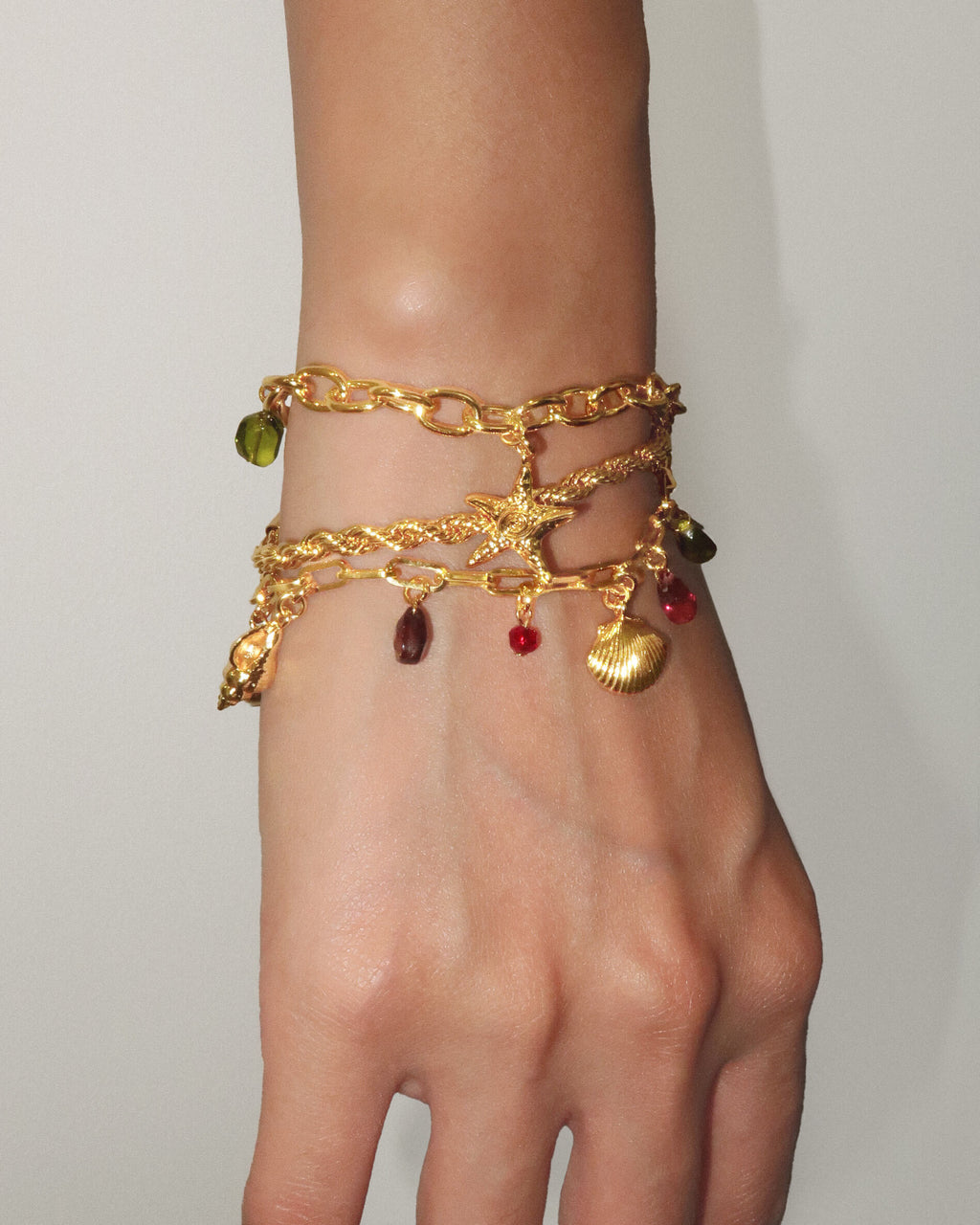 Coral Dancer Charm Bracelet en route jewellery