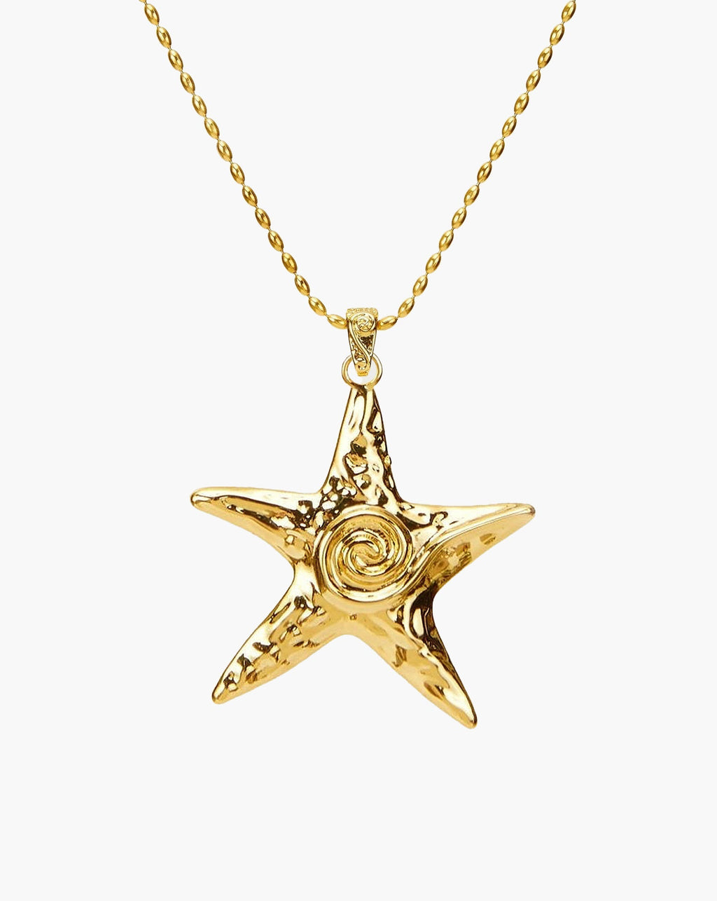 Large Starfish Necklace in Gold en route jewellery