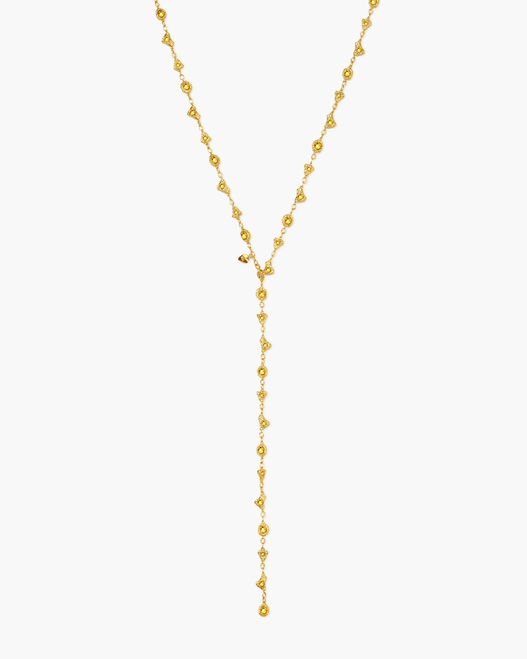 Lemon Crystal Long Chain en route jewellery