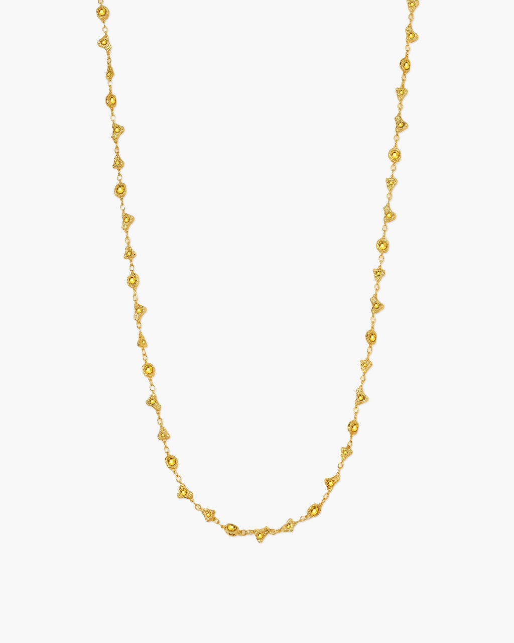 Lemon Crystal Long Chain en route jewellery