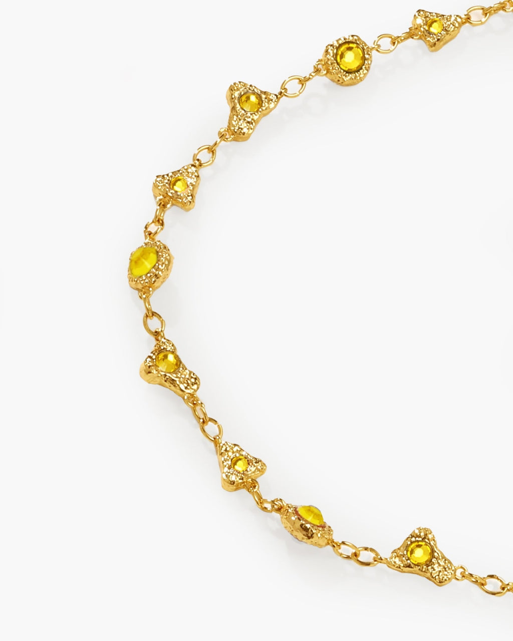 Lemon Crystal Long Chain en route jewellery