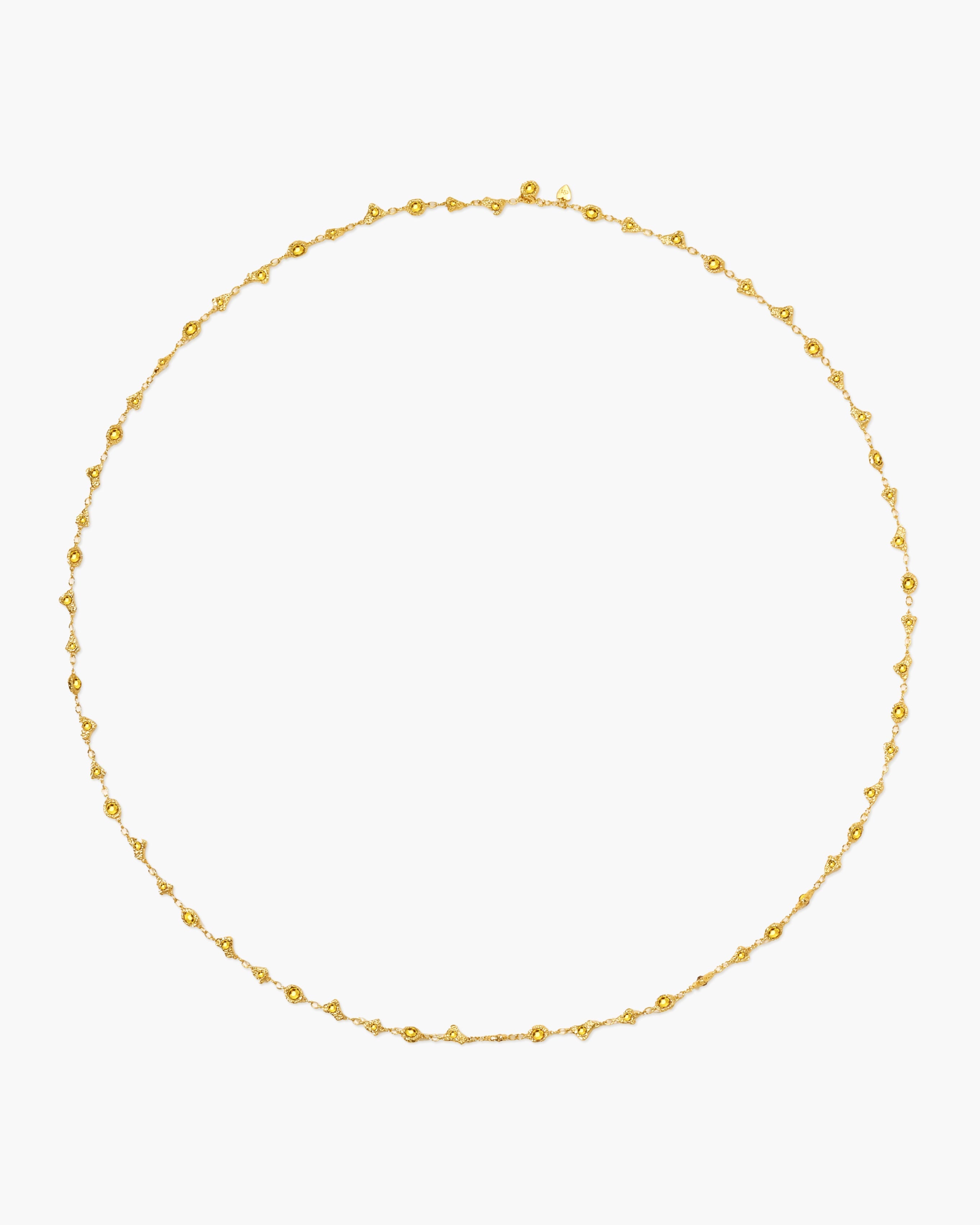 Lemon Crystal Long Chain en route jewellery