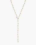 Lemon Crystal Long Chain in Silver en route jewellery