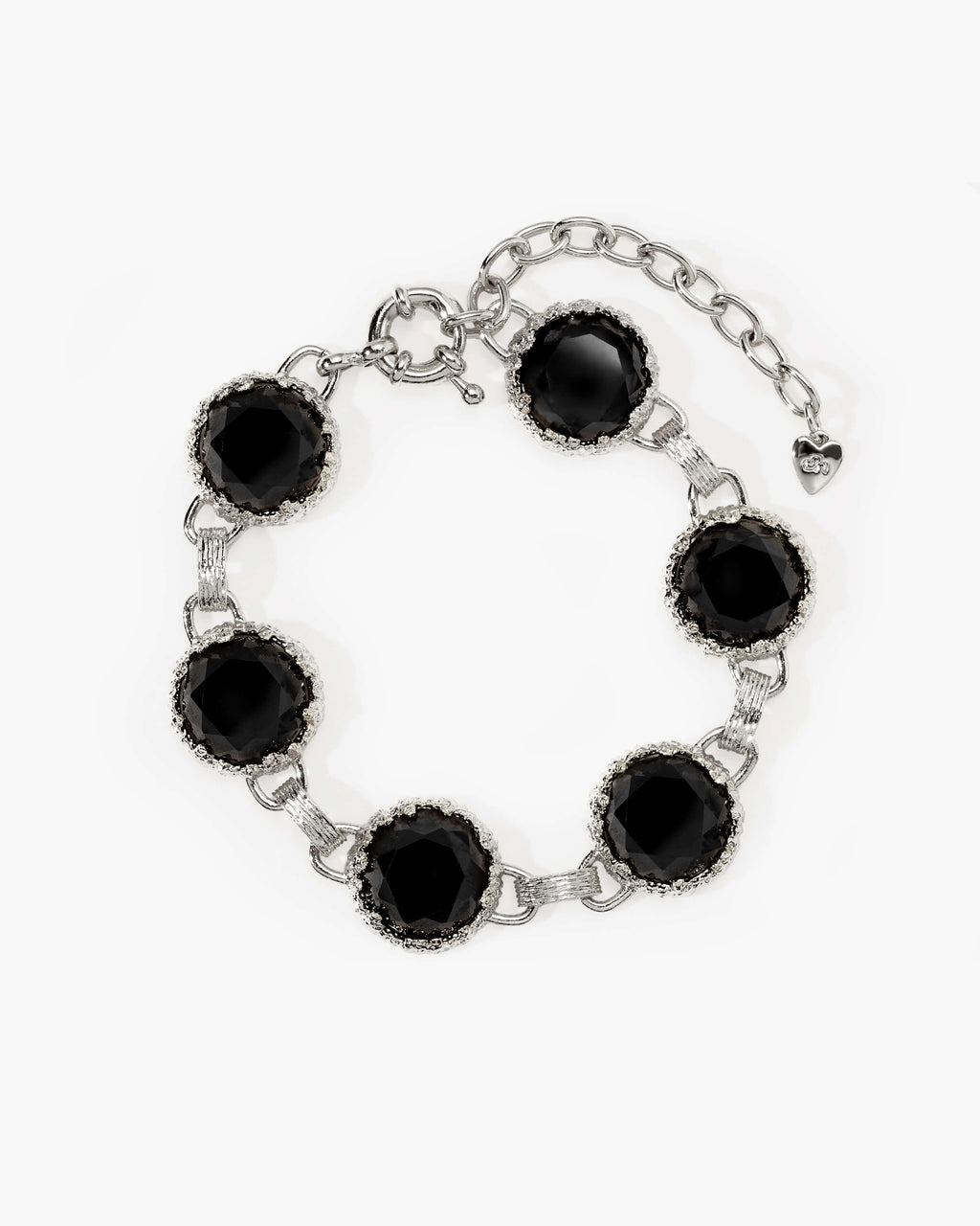 Midnight Quartz Bracelet in Silver en route jewellery