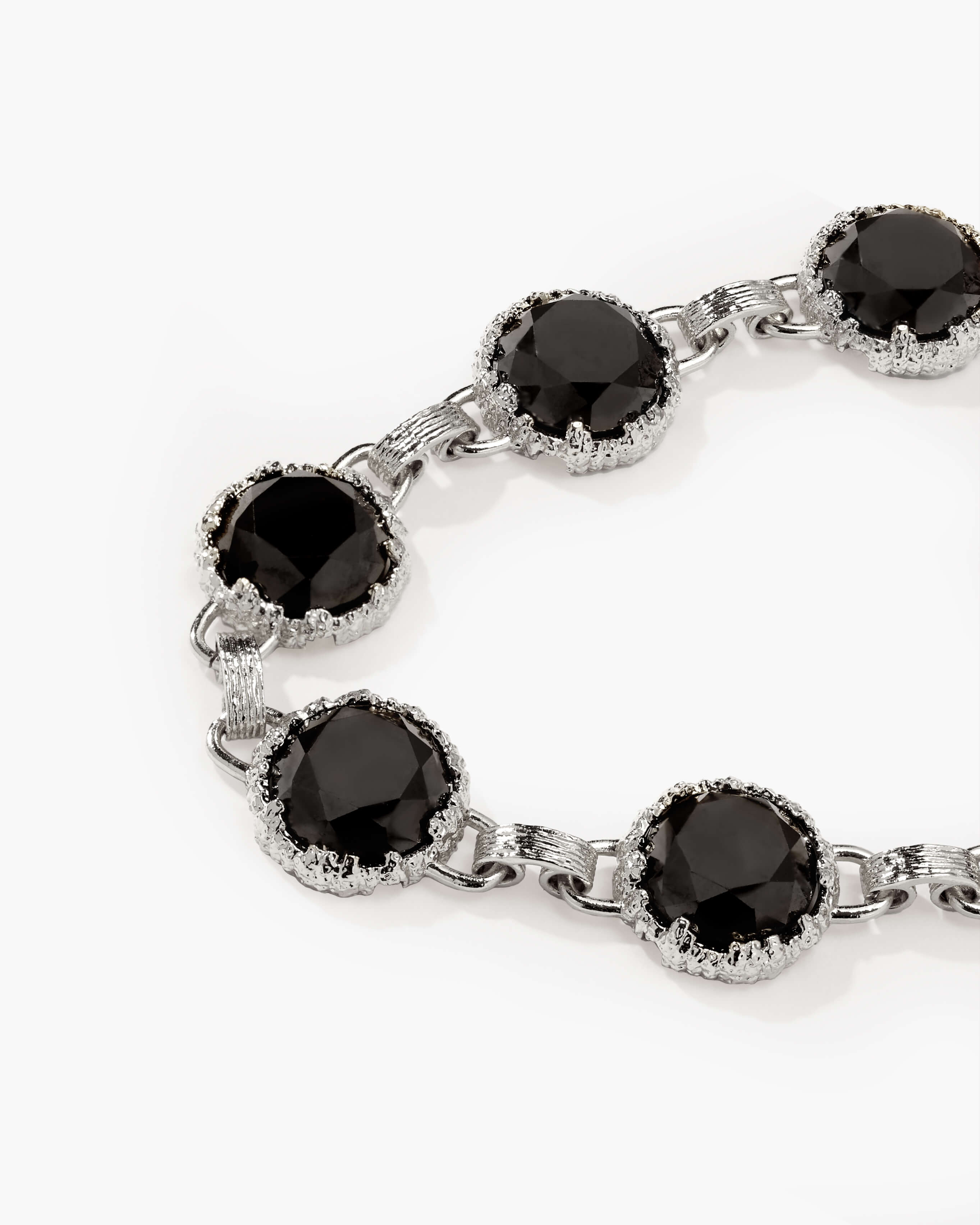 Midnight Quartz Bracelet in Silver en route jewellery