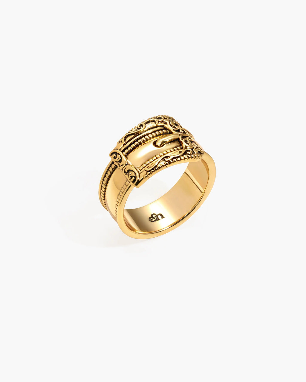 Mojave Buckle Belt Ring in Gold en route jewellery