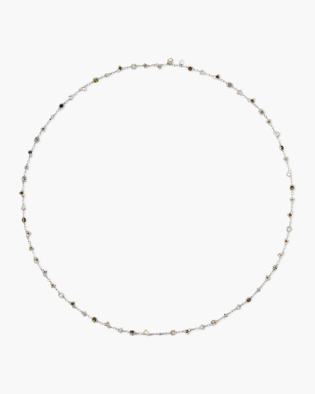 Prism Crystal Long Chain in Silver en route jewellery