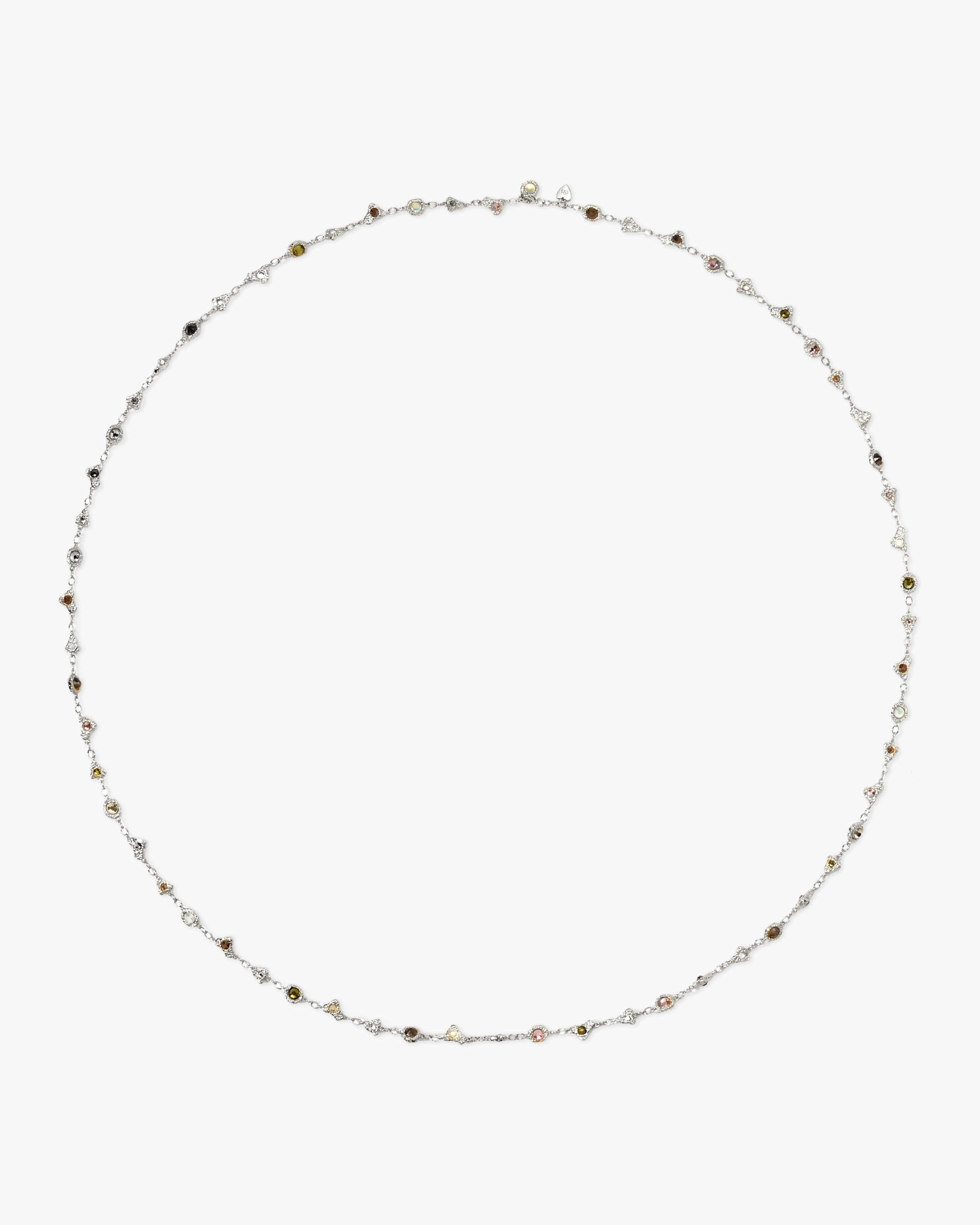 Prism Crystal Long Chain in Silver en route jewellery