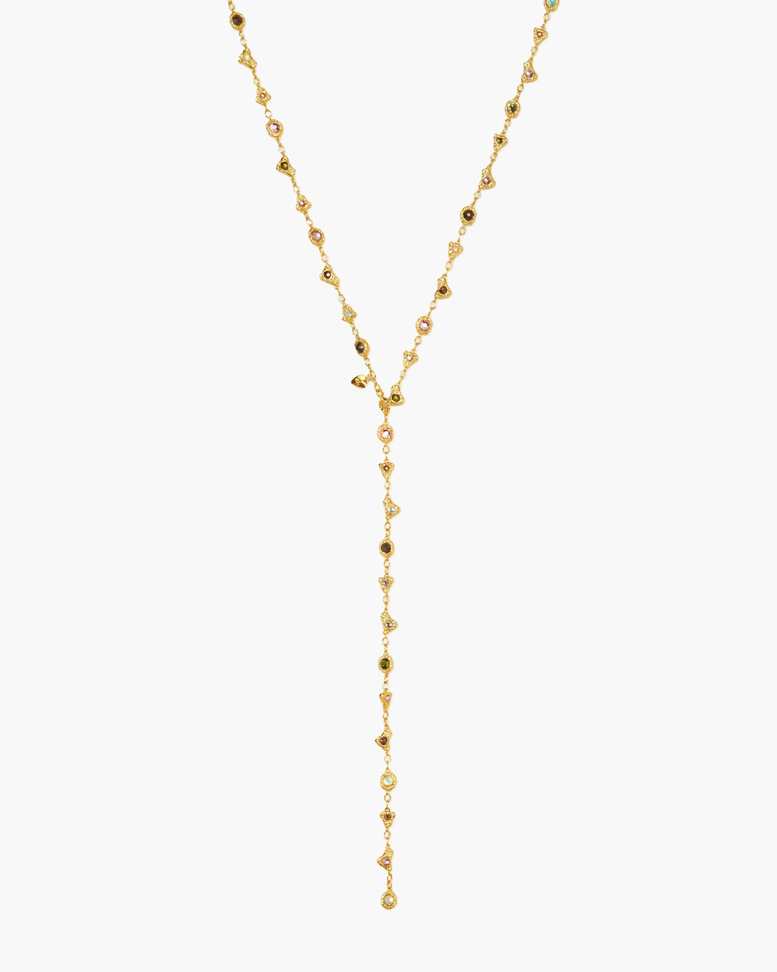 Prism Crystal Long Chain in Silver en route jewellery