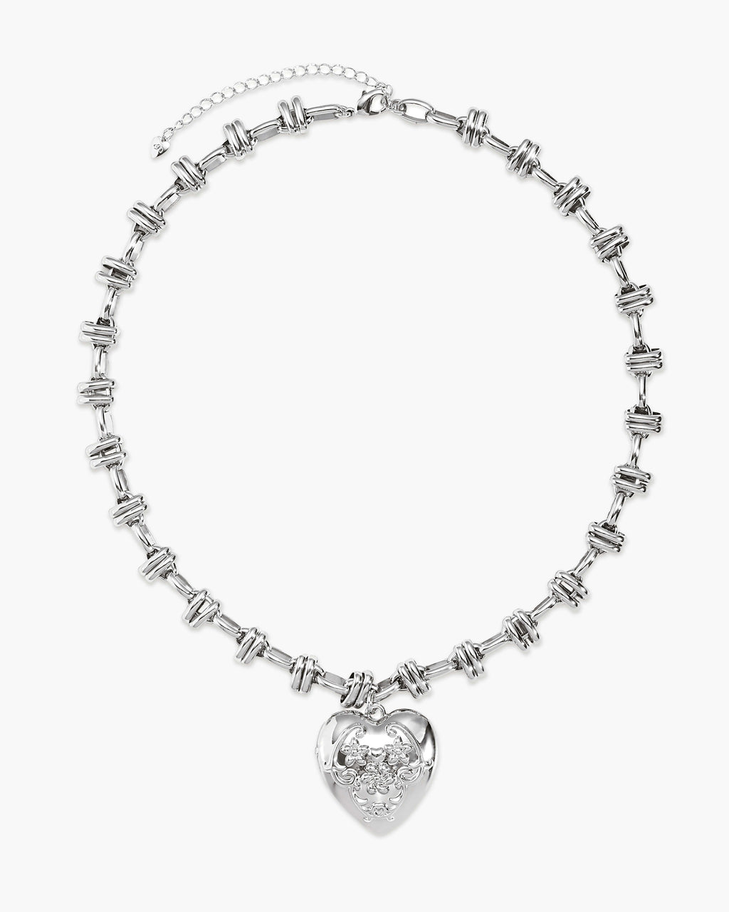Secret Keeps Openable Heart Necklace in Silver en route jewellery