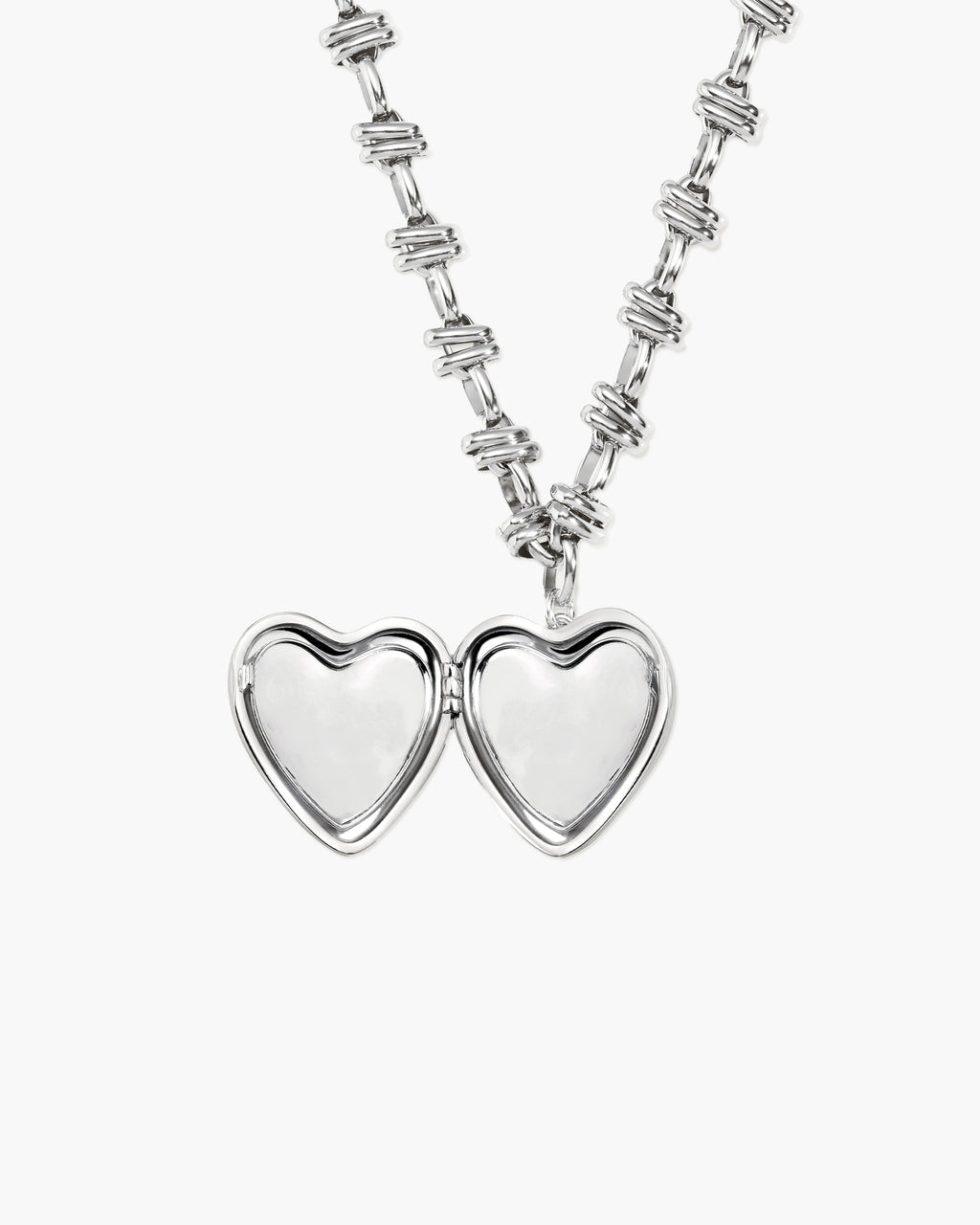 Secret Keeps Openable Heart Necklace in Silver en route jewellery